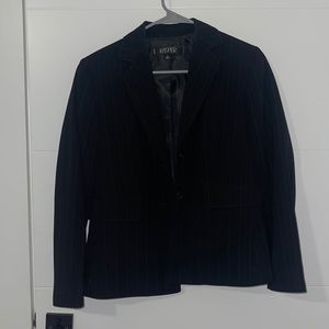 KASPER size 6 petite black striped blazer